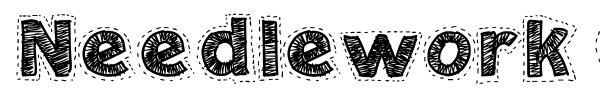 Needlework Good font preview